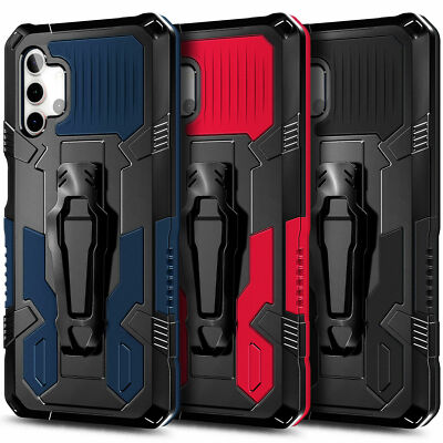 Case For Samsung Galaxy A32 A52 A12 5G Shockproof Rubber Belt Clip Stand  Cover