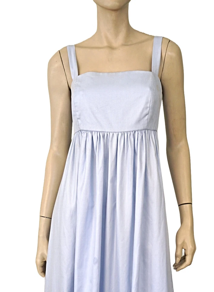 Maxi Vestido JENNI KAYNE Talla L Azul Espiga Algodón Estampado Oxford Foto 4 de 4