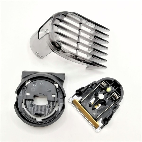 Peine cortapelos y cuchilla y soporte base para Philips QC5570 QC5580 QC5572 QC5582