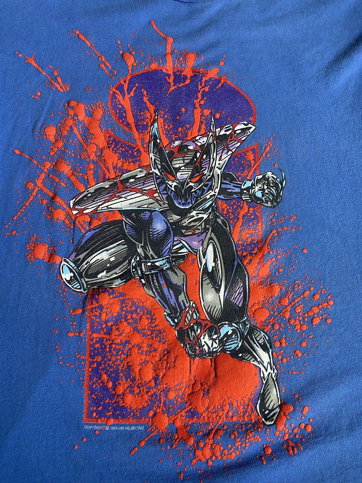 Rare Vintage 1993 Marvel Comics Nighthawk T Shirt - image 2