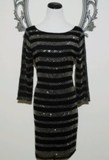 $305.00 Romeo and Juliet Couture Women's Black Beaded Sequence Gatsby Small 4-6