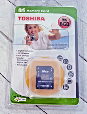 TOSHIBA 8GB SDHC 8-GTR SD Class 4 Memory Card / New / 100 Genuine