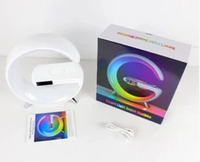 Smart G Lamp Bluetooth Speaker Wireless Charger RGB Alarm Night Light - US