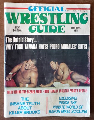 Official Wrestling Guide August 1972 Toro Tanaka Pedro Morales Killer Brooks