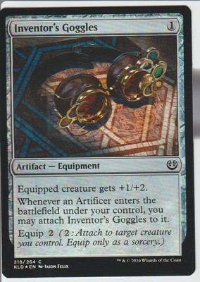 FOIL Inventor's Goggles Kaladesh MAgic The Gathering Artifact MTG CCG