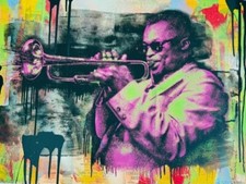MILES DAVIS by MR. BRAINWASH (ORIGINAL) UNIQUE - 22 X 30 INCHES - SIGNED - DATED