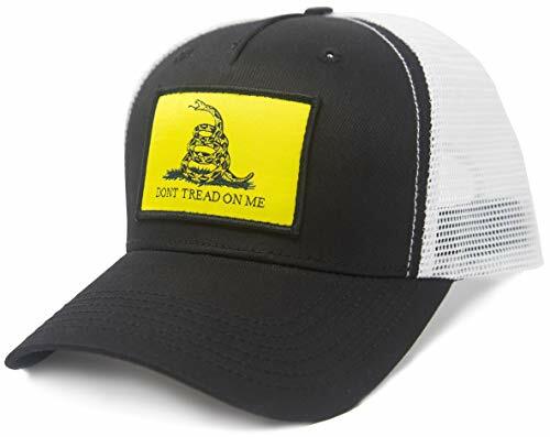 Black Gadsden Flag Don't Tread On Me Flag Baseball Hat Snapback Trucker Cap NEW