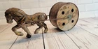 Vtg Marx Toys Tin Lithograph Dappled Musical Circus Horse Tin Toy 1940'S