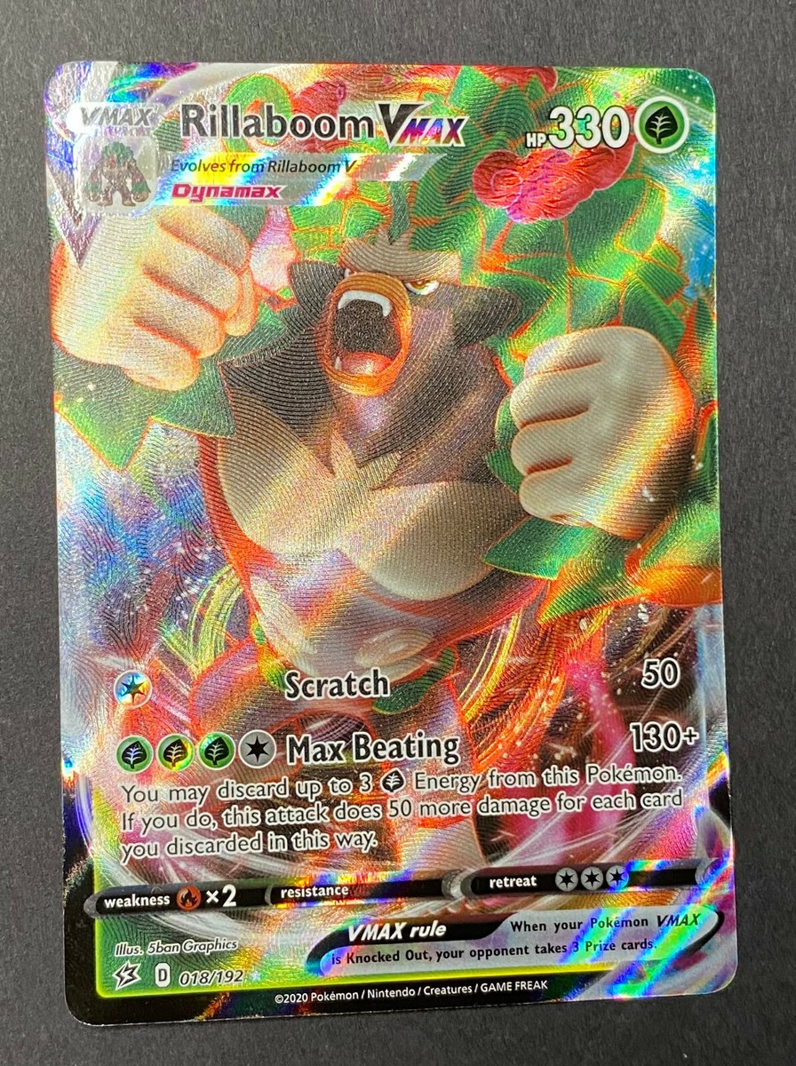 pokemon card rillaboom vmax price 18/192 |Vivid Imagination Cards and Collectibles The item may be similar but not exactly the same as the image (e.g Rillaboom VMAX (Secret) - SWSH02: