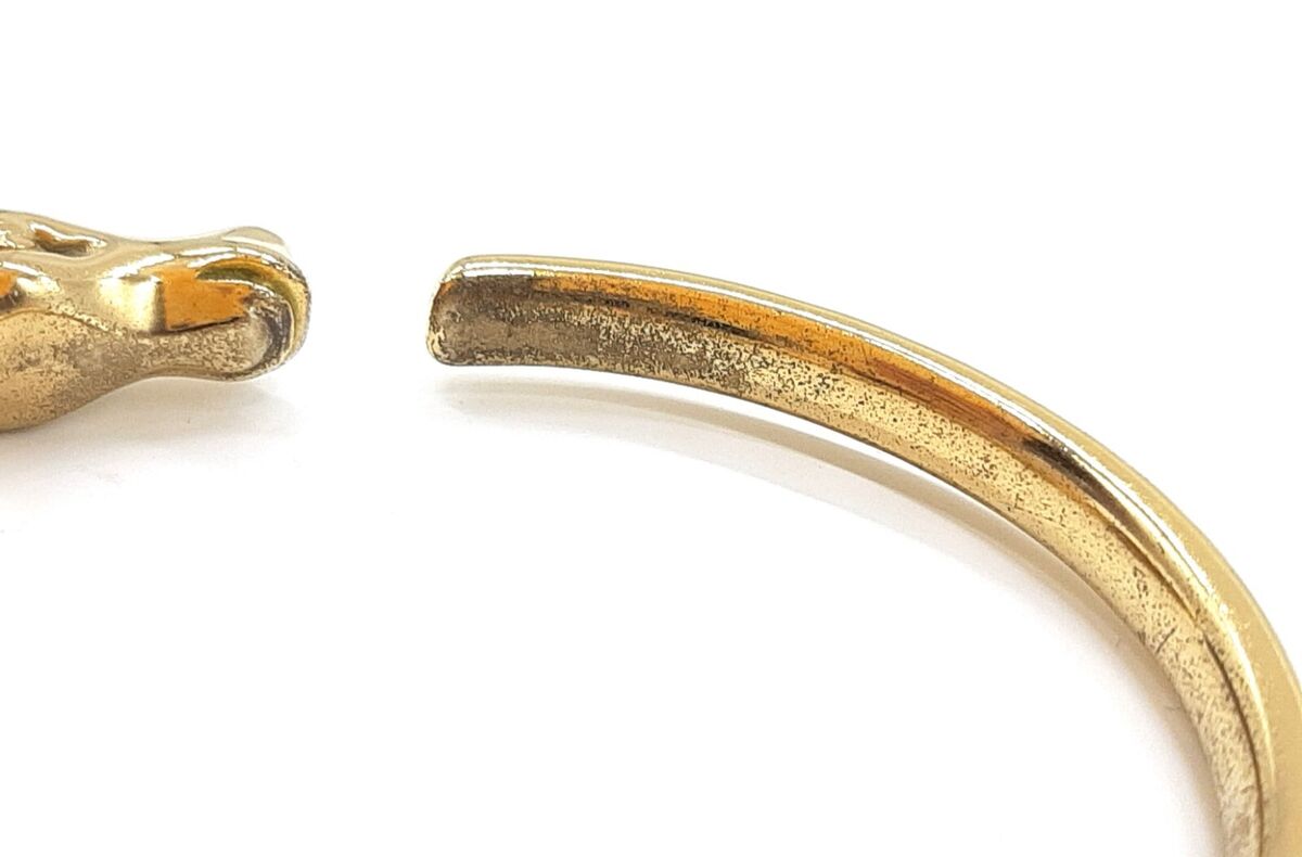 Hermes bangle Cheval Bracelet Vintage Gold color horse head Hermes bangle Cheval Bracelet Vintage Gold color horse head