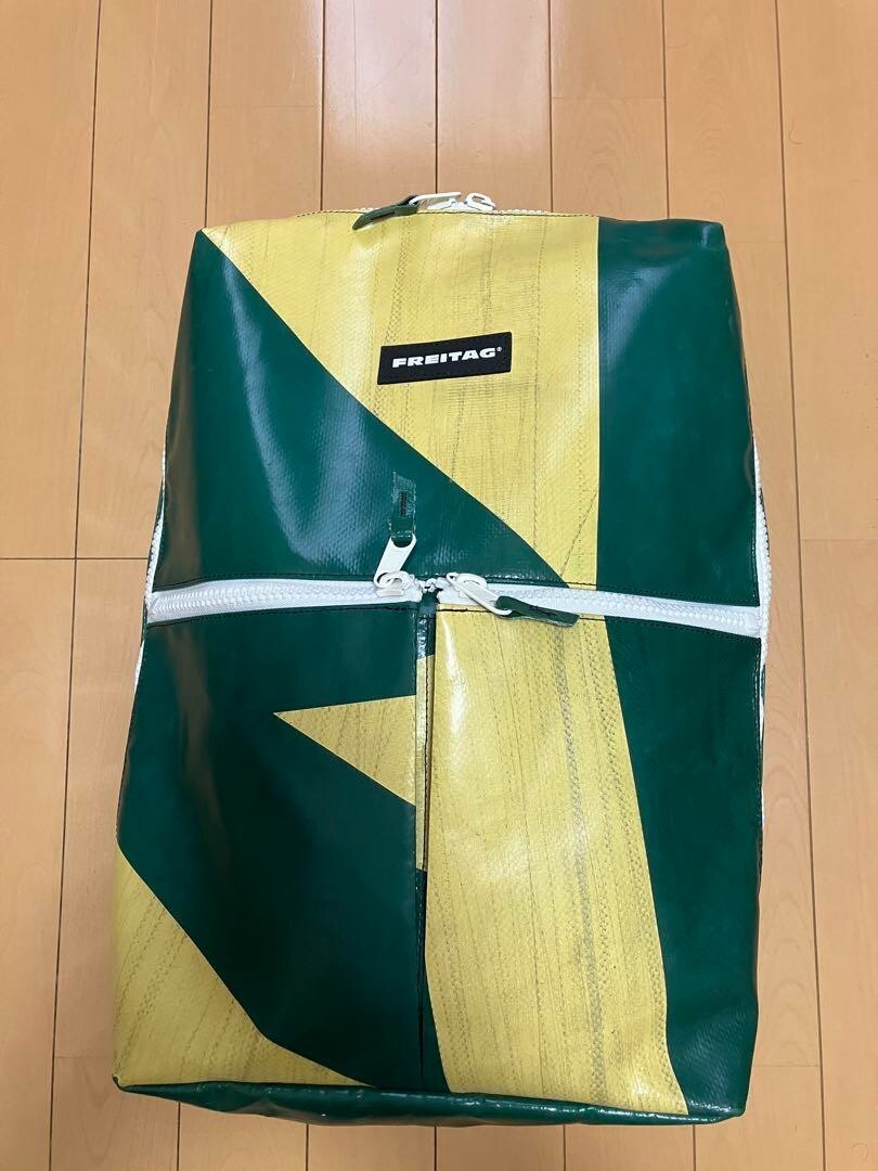 SAINT LAURENT Friday F49 FRINGE LARGE zaino zaino borsa VERDE × GIALLO RARO DESIGN