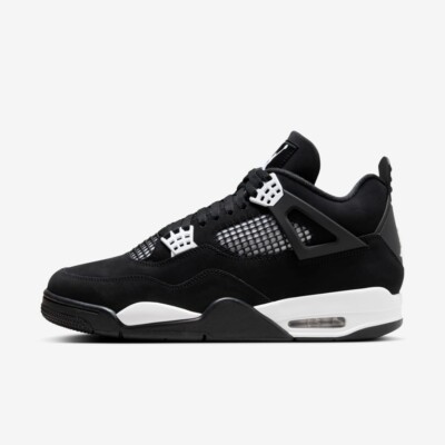 Nike Jordan 4 Retro White Thunder Black Men GS Size IN HAND