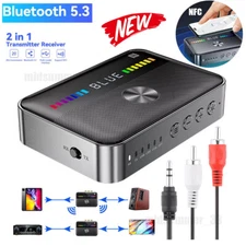 Bluetooth 5.3 Transmitter Receiver 3.5mm AUX RCA TV Home Stereo Audio Adapter