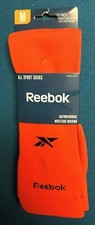 Reebok All Sport Socks Orange Medium Antimicrobial Moisture Wicking NEW
