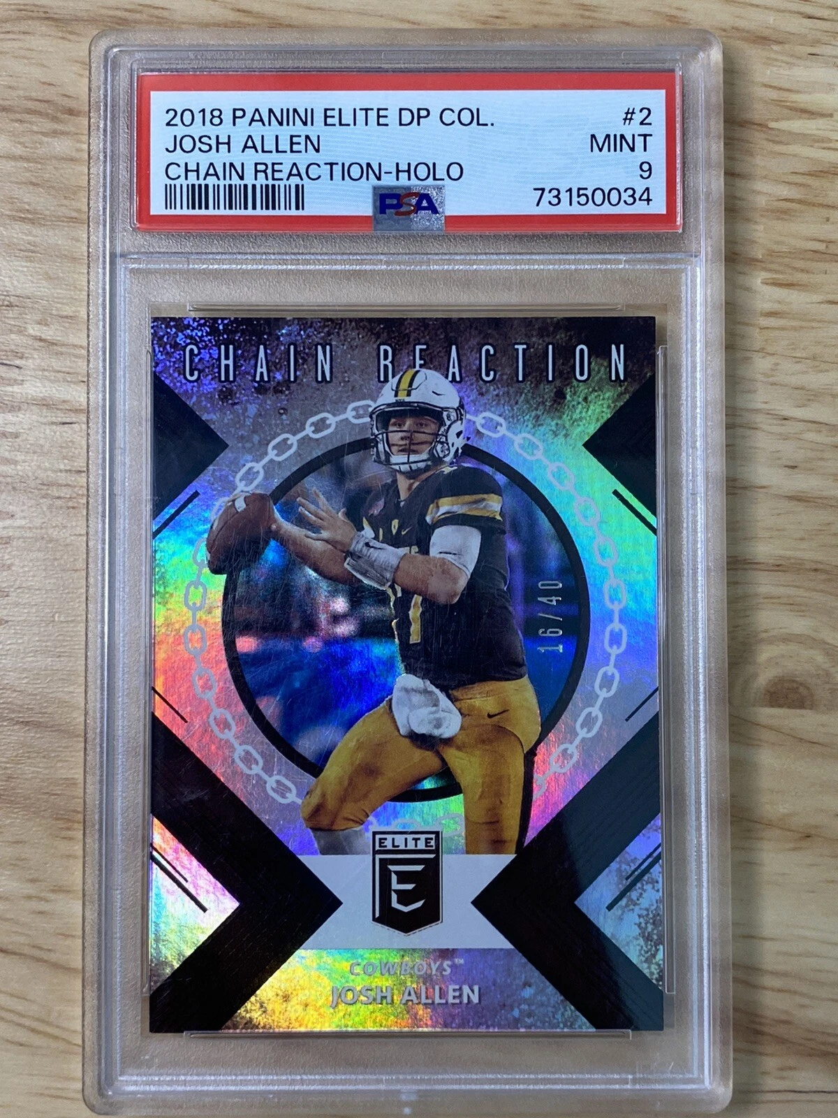Josh Allen Panini Draft Picks Collegiate Chain Reaction #2 Holo