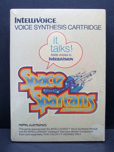 SPACE SPARTANS with INTELLIVOICE, Intellivision, Mattel 1982, New in Shrink Wrap