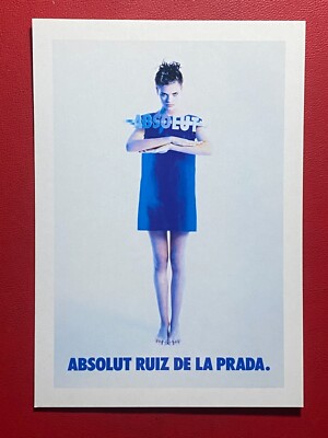 ABSOLUT RUIZ DE LA PRADA 173/2904 Advertising Advertising Postcard Vodka (Italy)