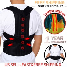 Full Back Brace Posture Corrector for Men and Women Upper and Lower Back Support