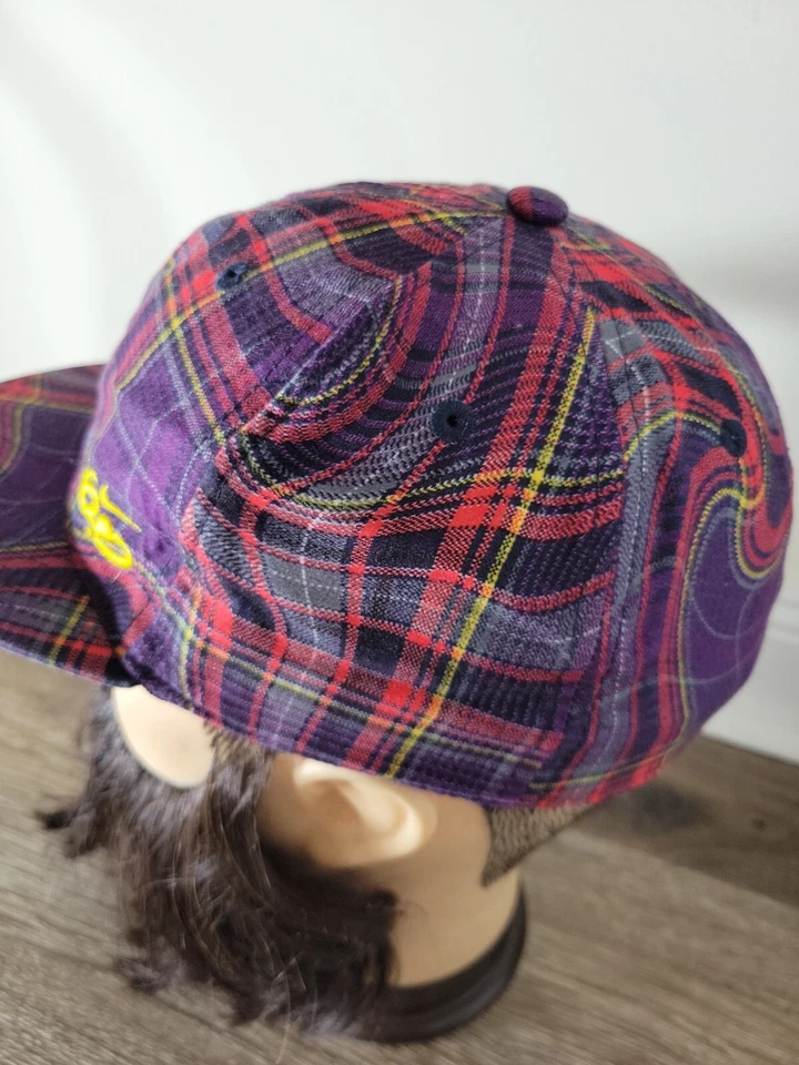 Nike 6.0 Niño S Púrpura Rojo Cuadros Ajustado Gorra de Béisbol Ligera Monopatín Surf Foto 3 de 4