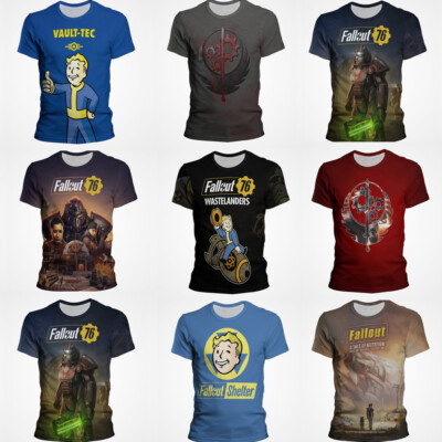 Cosplay Fall out 101 Boy Power Armor 3D T-Shirts Adult Kids Sports Fitness Top