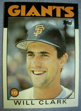 1986 Topps Traded 24T WILL CLARK RC Rookie Card SF Giants MLB Baseball NEAR MINT
