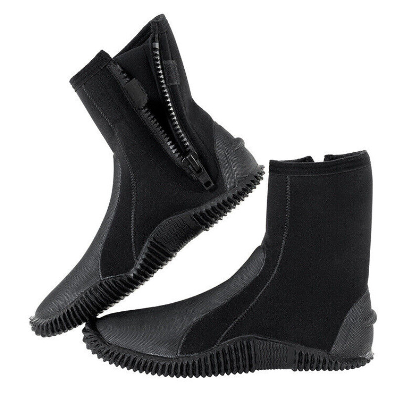 Neoprene Diving Wetsuit Boots 3mm 5mm Zipped Unisex Water Sports Amazon.com: AQUATEC 5mm Neoprene Wetsuit Boots - Unisex  main image 3