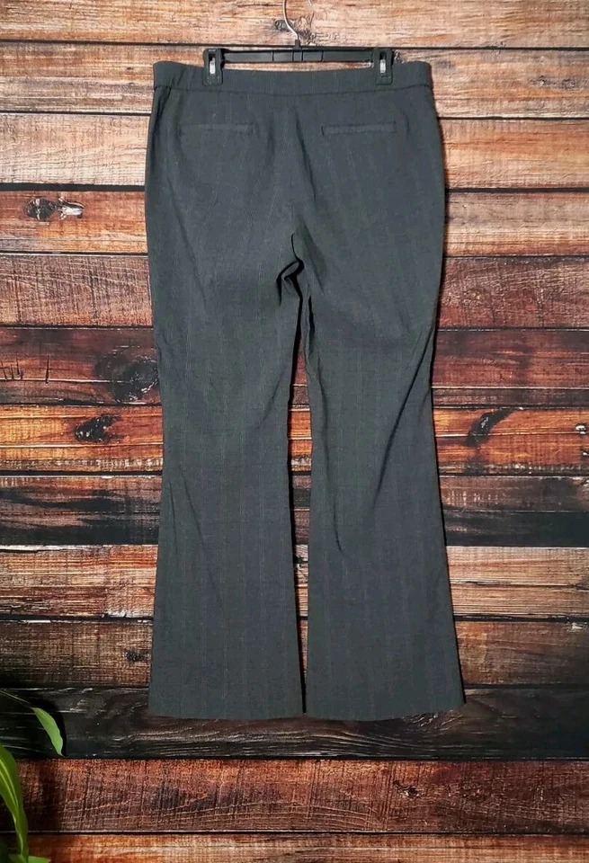 Pantalones Sag Harbor 12 Vestido Elástico Cintura Elástica Mezcla Rayón Gris Cuadros Para Mujer Foto 3 de 4