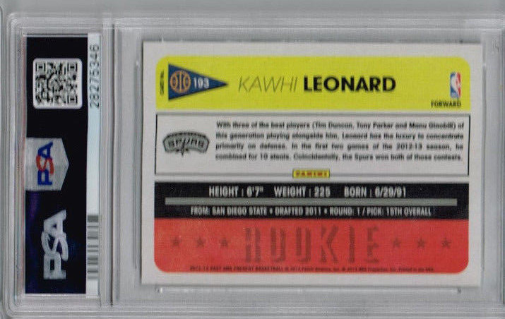 2012 Panini Past & Present Kawhi Leonard PSA 10 RC | eBay