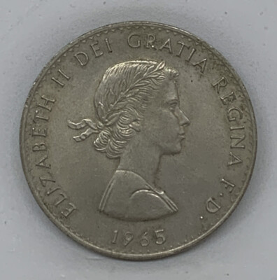 1965 Churchill Coin - Elizabeth II D Dei Gratia Regina F.D. RARE!