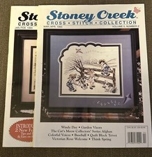 Vintage 1993 STONEY CREEK Cross Stitch Collection Magazine Lot Of 2