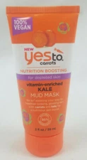 Yes to Carrots Nutrition Boosting Vitamin Enriched Kale Mud Mask 2oz 100% Vegan