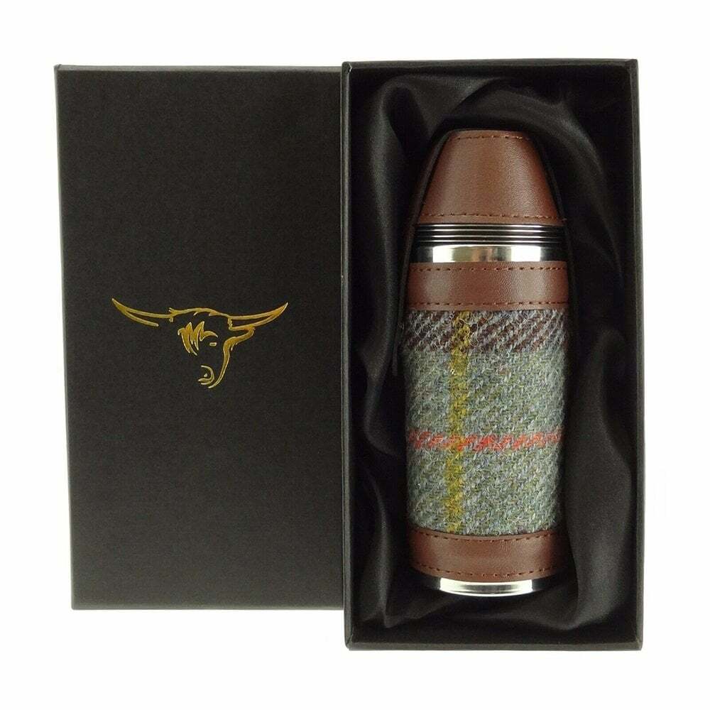 Glen Appin of Scotland Harris Tweed Hunting Flask - Macleod Tartan HF3500-COL15