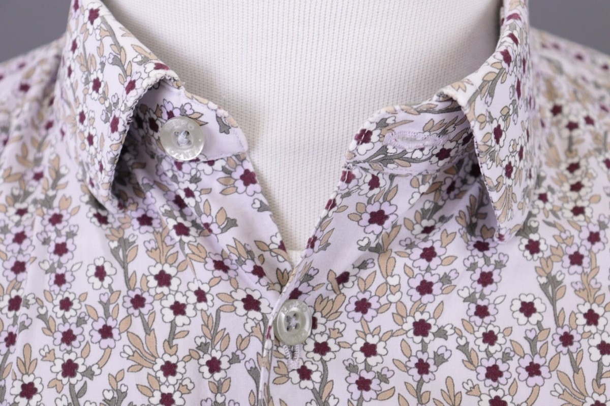 KENZO◆長袖シャツ/36/コットン/WHT/花柄/F952CH18754E KENZO(ケンゾー) / 長袖シャツ/36/コットン/WHT/花柄