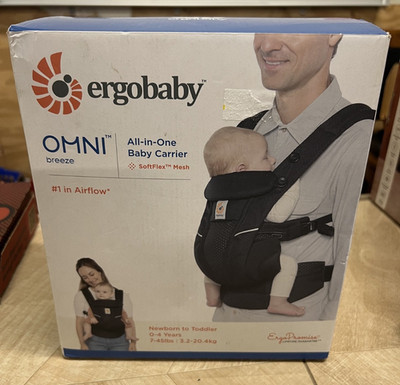 Ergobaby Omni Breeze All-In-One Baby Carrier 0-4 Years NIB Onyx Black