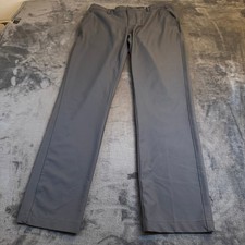 Greg Norman Golf Pants Mens Size 32x32 Gray Flat Front Performance Stretch