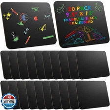 Humyoun 20 Pcs Chalk Board 9.5" x 12" Frameless Chalkboard for Kids Mini Wood