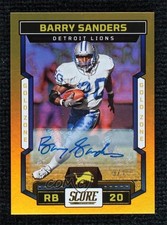2023 Score Gold Zone Signatures 3/4 Barry Sanders #87 Auto HOF lz7