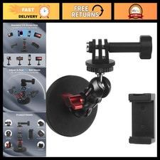 Magnetic Action Camera Mount - 360 Rotating Ball Head, Strong Magnet Base, Phon