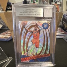 Panini 2016-17 Revolution Russell Westbrook Rookie Auto Jersey Card #97. rookie card picture