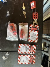Lockout Tagout Kit LOTO Safety Lock Tags Keys  Devices Set