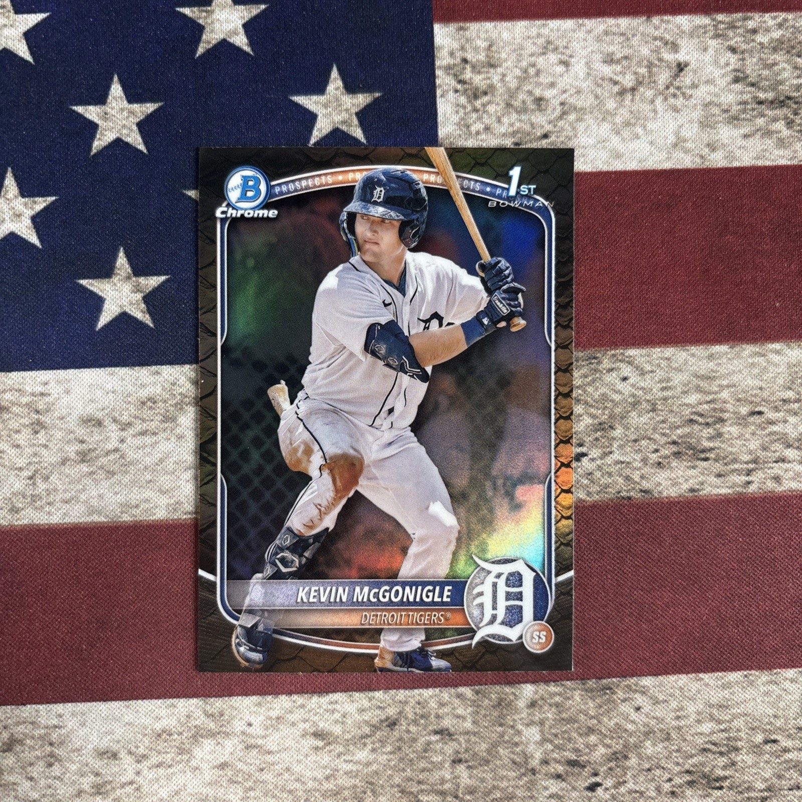 2025 Bowman - Chrome Prospects Kevin McGonigle #BCP-79 Reptilian Refractor (RC)