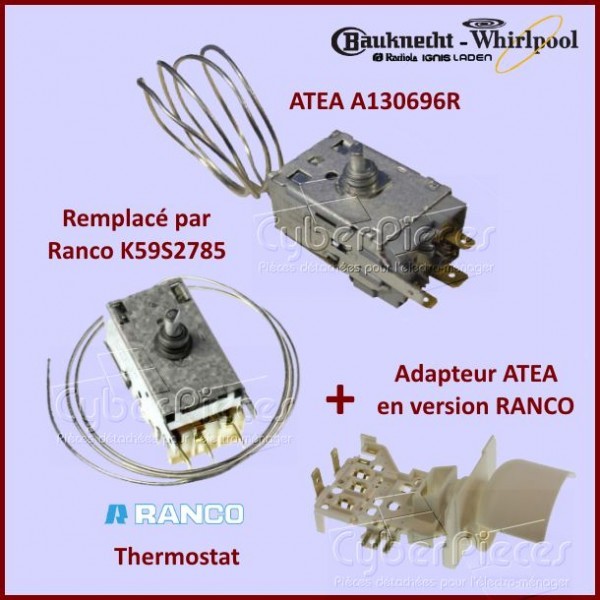 Thermostat A130696R Whirlpool 481228238175 pour réfrigérateur