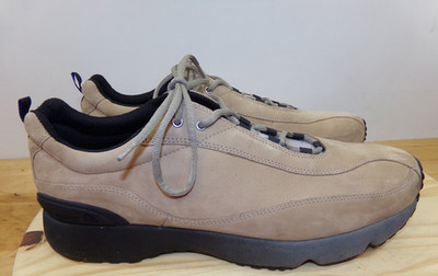 ECCO Receptor Shoes Sneakers Mens Tan / Beige Sz US 15 - 15.5 Lace Up Nubuck Lth