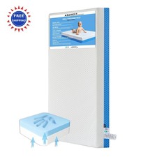 ASANEST Dual Sided Comfort Gel Memory Foam Breathable Baby Bed Mattress Crib
