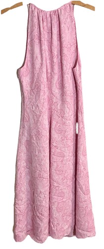 J Crew Woman’s Dress Sz 10 ? Tank Design Tie Neck Midi 90s Style Preppy Trendy - Picture 5 of 13