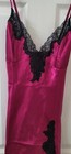 VTG NWOT FREDERICK'S OF HOLLYWOOD Nightie Chemise Slip Dress Fuschia Satin Large — photo 3