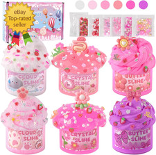 6 Pack Slimes Pink Slime Kids Cloud Slime Kit for Girls Ages 8-12 Toys