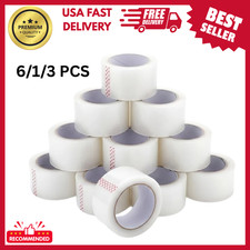 6 Rolls Shipping Packaging Box Packing Sealing Tape 48mm x 60m 66 Yard