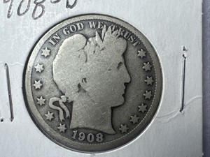 Better 1908-D US Barber 90% Silver Half Dollar Estate Sale Find