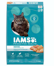 Iams Proactive Health Adult Dry Cat Food Chicken Turkey 22 lb Bag 1.45 per pound